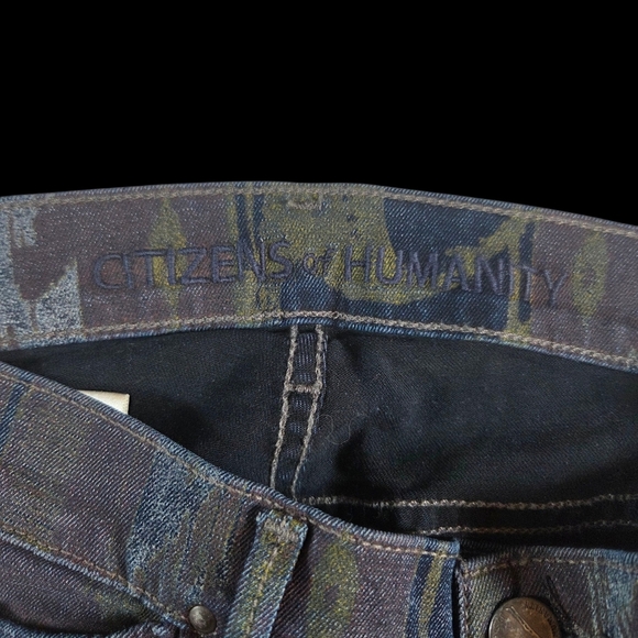 Citizens Of Humanity Avedon Printed Skinny Jeans In Beowolf Size 27 - Picture 5 of 11